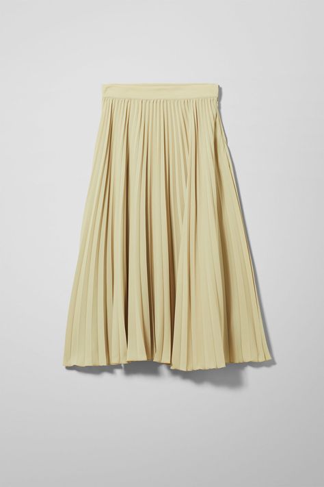 Valentin Pleated Skirt - Beige - Skirts - Weekday NL Swedish Street Style, Beige Skirt, Retail Experience, Casual Styles, Brown Skirts, Youth Culture, Skirts Online, Color Trends, Pleated Skirt