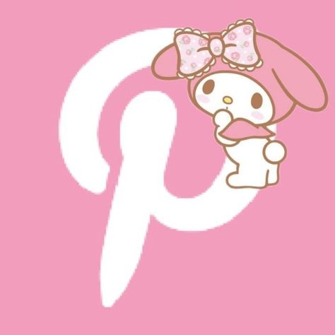 Sanrio Phone Theme, My Melody App Icons, Pinterest App Icon, Melody Icon, Sanrio Phone, Pinterest Icon, Kawaii App, Melody Wallpaper, My Melody Wallpaper