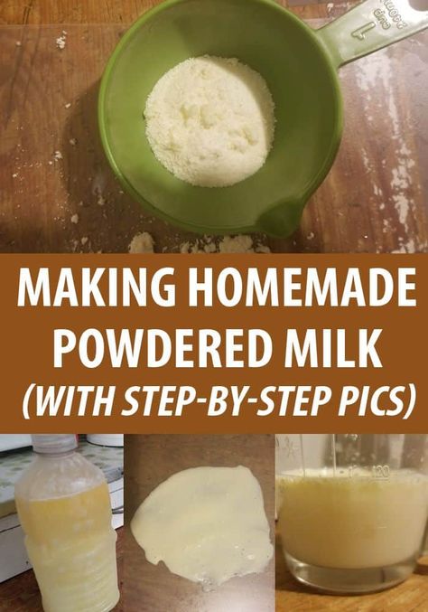 How to make powdered milk at home, how to scald it (very important!), prepping the dehydrator or the oven. Plus, how to reconstitute it, and some delicious recipes. #thehomesteadinghippy #powderedmilk How To Make Dry Milk Powder, Diy Milk Powder, Dehydrating Goat Milk, Homemade Powdered Milk, Freeze Drying Milk, How To Dehydrate Milk, Powdered Goat Milk Recipes, How To Make Milk Powder At Home, How To Make Powdered Milk