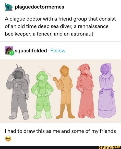 Awesome! :) Alternatives To Ladies And Gentlemen, Cute Ships Fan Art, Dragonborn Dnd Aesthetic, Medieval Beekeeper, Plague Doctor Aesthetic, Ship Art Reference, Cryptic Art, Plague Doctor Art, Plague Doctors