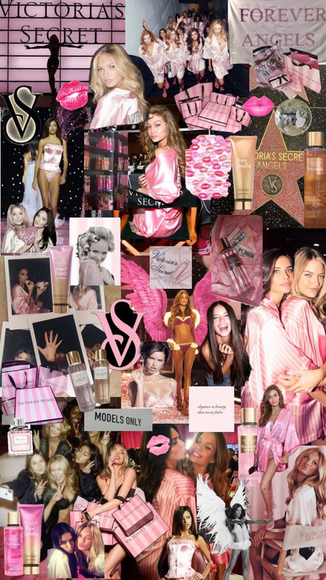 Victoria Secret Poster, 2000s Pink Aesthetic, Victoria Secret Pink Wallpaper, Victoria's Secret Aesthetic, Hot Pink Fashion, Victoria Secret Wallpaper, Y2k Posters, Victoria Secret Model, Pink Aura