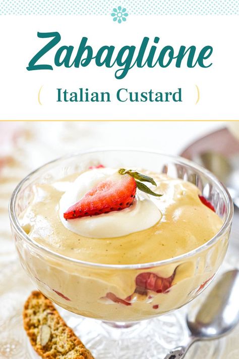 Fancy Italian Desserts, Italian Custard Desserts, Italian Custard Cream, Italian Pudding Desserts, Zabaglione Italian, Italian Custard Recipe, Sabayon Recipe, Italian Dessert Recipes Easy, Zabaglione Recipe