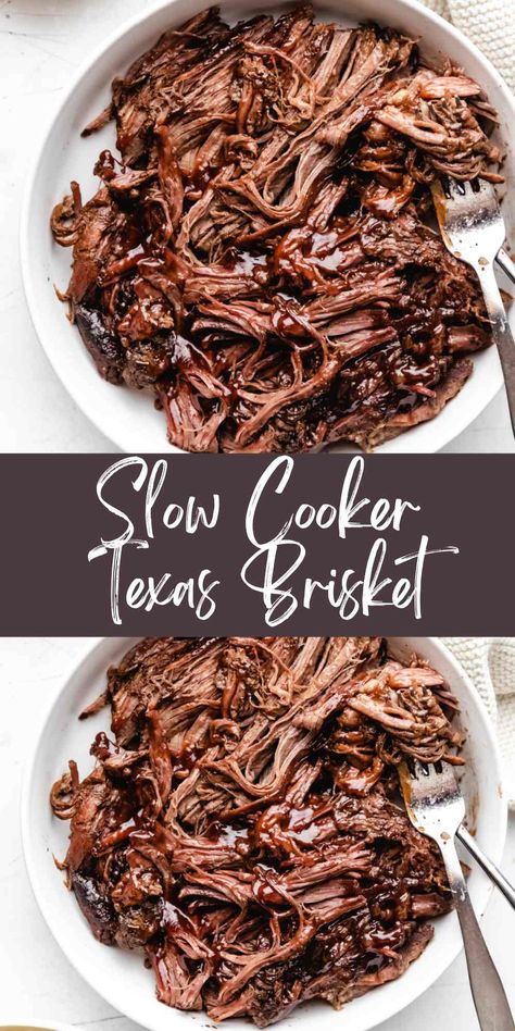 Crock Pot Beef Brisket, Brisket Recipes Crockpot, Slow Cooker Brisket Recipes, Brisket Crock Pot, Beef Brisket Recipe, Texas Brisket, Texas Beef, Slow Cooker Brisket, Crock Pot Beef