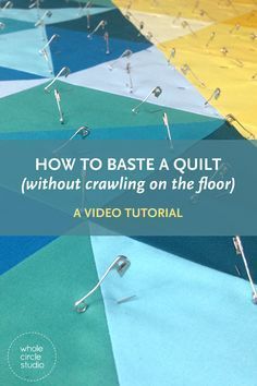 Queen Size Quilts, Easy Quilt Tutorials, Beginner Quilt Tutorial, Basting A Quilt, Colchas Quilting, Quilting Methods, Colorful Hairstyles, Beginning Quilting, Sewing Machine Quilting