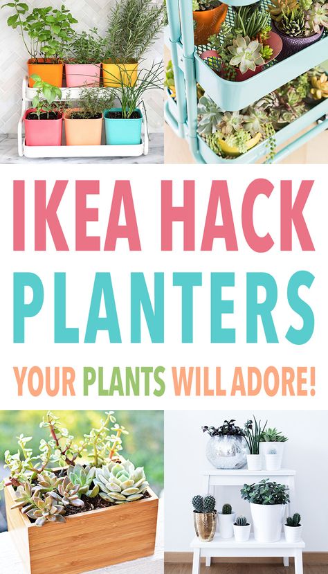 IKEA Hack Planters Your Plants Will Adore! #IKEAHacks #KEA #IKEAHack #IKEAPlanterHacks #PlanterHacks #IKEAHackPlanter  #Planter  #Planters #DIYPlanter Ikea Planter, Ikea Planters, Diy Hanging Planter, Cottage Market, Hanging Plants Indoor, Plant Hacks, Patio Diy, Indoor Herb Garden, Planter Ideas