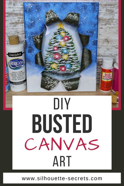 Step-by-Step Guide to Creating Unique DIY Busted Canvas Art - Swift Creek Customs Busted Canvas Diy, Busted Canvas Crafts Diy, Busted Canvas, Canvas Diy, Canvas Crafts, Silhouette Machine, Diy Canvas, Unique Diy, Step Guide