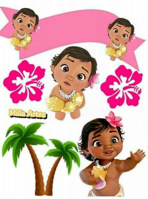 Toppers para Tarta o Pastel de Moana Bebé para Imprimir Gratis. Moana Birthday Party Theme, Moana Theme Birthday, Festa Moana Baby, Moana Bebe, Moana Cake, Baby Moana, Moana Theme, Moana Themed Party, Moana Birthday Party