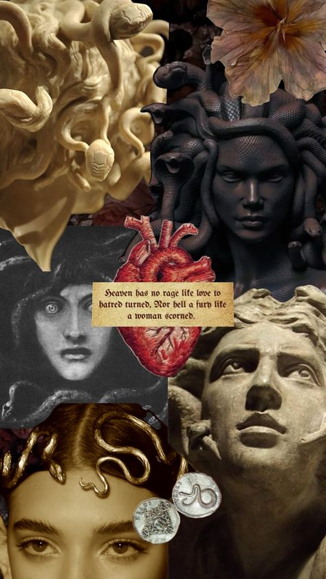 Medusa #medusa #greekmythology #fyp #wallpaper #art #quotes #vintage Medusa Quotes, Cottage Gore, Wallpaper Art, Greek Mythology, Art Quotes, Turn Ons, Collage, Quotes, Art