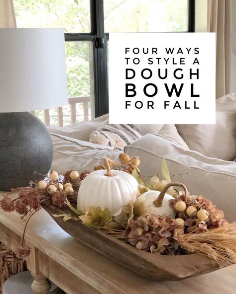 Dough Bowl Centerpiece, Fall Table Centerpieces, Fall Decor Inspiration, Fall Thanksgiving Decor, Fall Deco, Autumn Decorating, Fall Table Decor, Dough Bowl, Fall Centerpiece