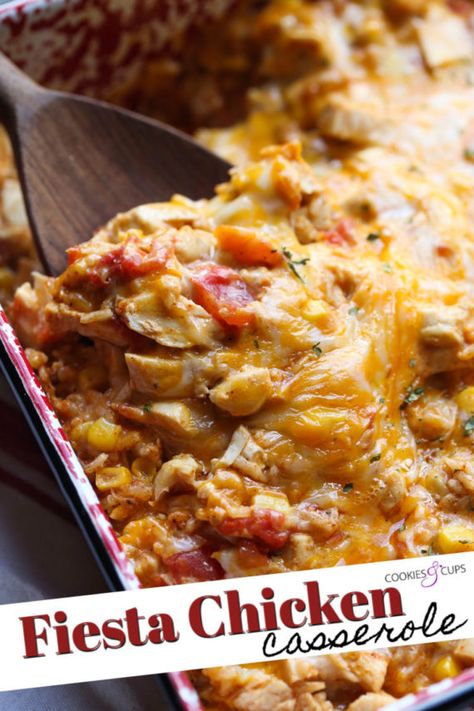 Fiesta Chicken Casserole, Cracker Chicken, Easy Chicken Casserole Recipes, Casserole Chicken, Fiesta Chicken, Chicken Casserole Easy, Ritz Cracker, Leftover Rotisserie Chicken, Yummy Chicken Recipes