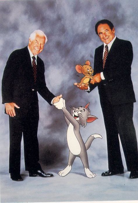 William Hanna and Joseph Barbara with Tom and Jerry | 15 Famous Characters With Their Creators Famous Fictional Characters, Tom Et Jerry, William Hanna, Tom And Jerry Cartoon, Hanna Barbera Cartoons, Tom Y Jerry, Old School Cartoons, School Cartoon, The Jetsons