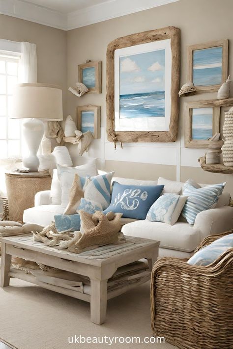 Chic Bedrooms, Coastal Dining Room, Beach House Living Room, Cozy Nooks, Minimalist Living Room Design, Beach House Interior Design, Coastal Room, Small Living Room Ideas, Casa Country