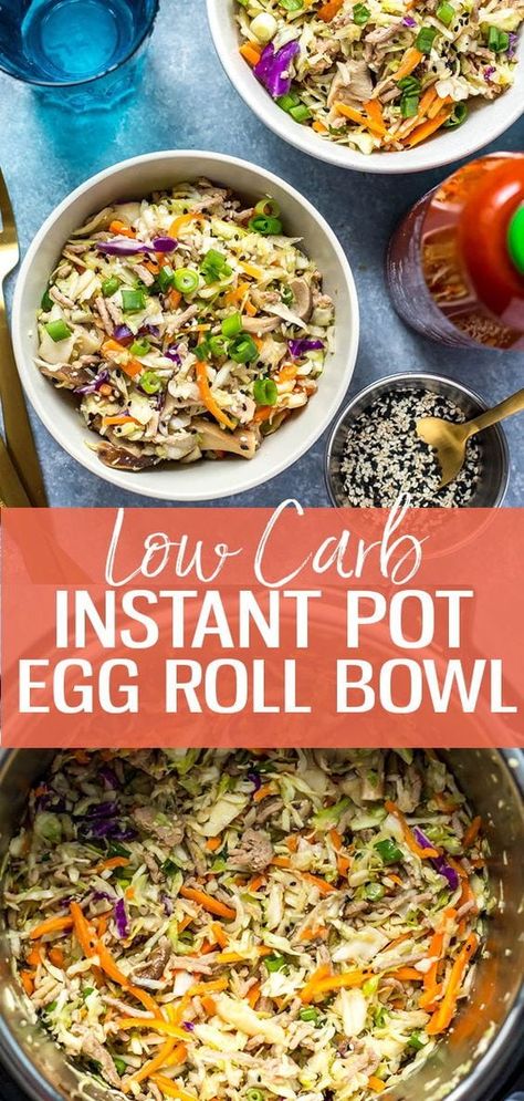 Chicken And Coleslaw, Egg Roll Bowl, Low Carb Instant Pot Recipes, Eggroll In A Bowl, Egg Roll In A Bowl, Pot Recipes Healthy, Boiled Egg Diet Plan, Chinese Takeout, Boiled Egg Diet