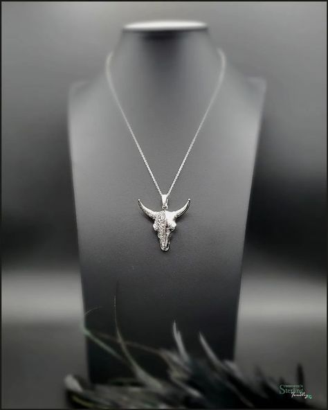 Cowboy up with our #western style sterling silver pendant for Him. 🖤 #statementsinsterlingjewelry #realoriginalcollectiblekeepsakes #cowboyup #mensfinejewellery #sterlingsilver Bull Necklace, Cowboy Up, Sterling Jewelry, Western Style, Sterling Silver Pendant, Sterling Silver Pendants, Silver Pendant, Cowboy, Fine Jewelry