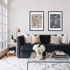 Black Couch, Bedroom Neutral, Black Living Room Decor, Black Couches, Living Room Decor Gray, Ballerina Art, Black Living Room, Small Living Room Decor, Trendy Living Rooms