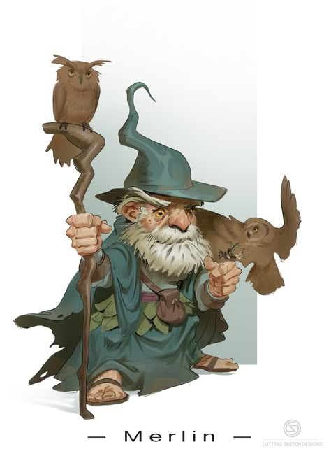 King Arthur Characters, Old Wizard, Fantasy Wizard, Fantasy Magic, Concept Art Character, Dungeons And Dragons Characters, Game Character Design, Character Design Animation, The Wizard