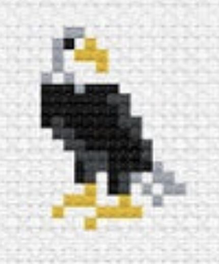 Eagle Pixel Art, Tiny Cross Stitch Patterns Minis Animals, Duck Pixel Art Grid, Eagle Cross Stitch Pattern, Eagles Cross Stitch Patterns, Mini Bird Cross Stitch, Stitch 2, Fuse Beads, Loom Beading