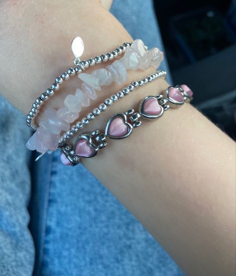 Pink Jewelry Aesthetic, Jewellery Stack, Jewelry Coquette, Coquette Jewelry, 2024 Moodboard, Pretty Jewelry Necklaces, Jewelry Accessories Ideas, Dope Jewelry, Girly Accessories