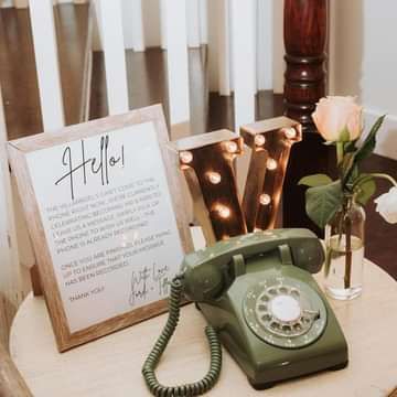 After The Tone Diy Sundae, Wedding Messages To Bride And Groom, After The Tone, Rock Island Lake Club, Wedding Messages, Vintage Phone, Goth Wedding, Island Lake, Vintage Phones