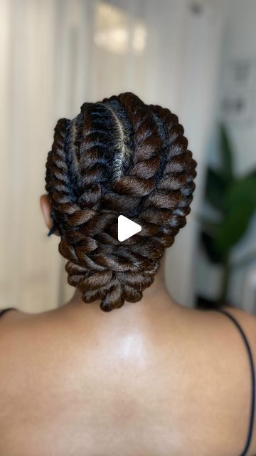 Big Flat Twist Hairstyles, Simple Twist Hairstyles For Black Women, Twist Bun Hairstyles For Black Women, Simple Flat Twist Hairstyles, Chunky Cornrows, Braids For A Wedding Black Women, Two Twist Hairstyles, Jumbo Flat Twist Natural Hair, Twisted Updo Wedding