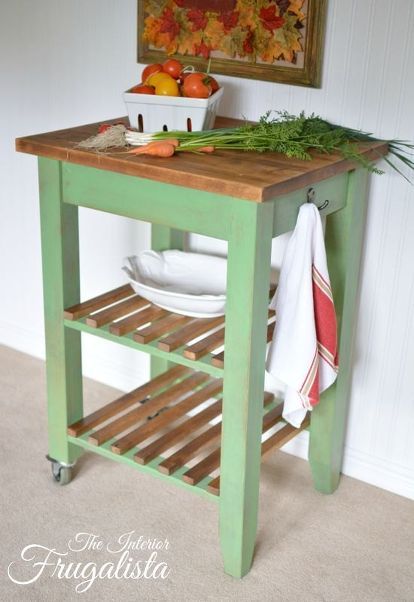 ikea butcher block cart island, countertops, kitchen island, painted furniture, repurposing upcycling, rustic furniture Ikea Butcher Block Island, Ikea Kitchen Trolley, Butcher Block Cart, Ikea Kitchen Cart, Butcher Block Ideas, Ikea Butcher Block, Furniture Repurposing, Ikea Bekvam, Kitchen Island Makeover