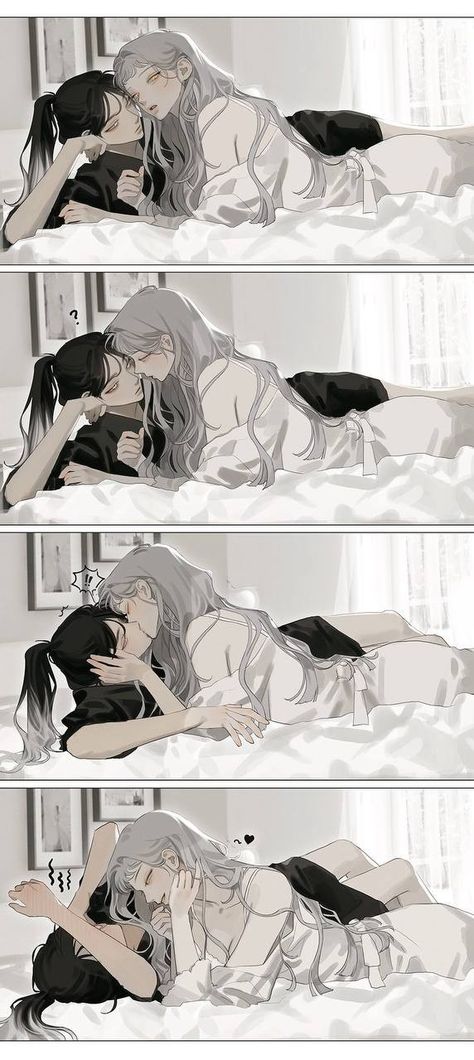 Gl Comic Art, Lesbian Couple Pose Drawing, Fanart 18plus Wlw, Wlw Manhwa, Gl Fanart, Yuri Comics, Yuri Manga, Lesbian Art, Lgbt Art