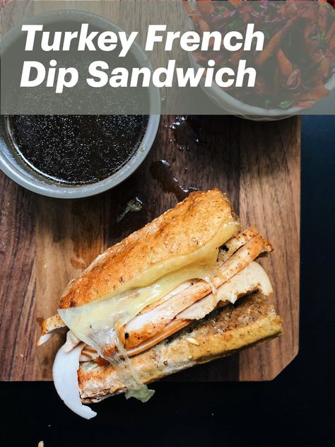 Turkey Dip Sandwich, Turkey French Dip Sandwich, Turkey French Dip, Turkey Meals, Classic Sandwich, French Dip Sandwich, French Dip, Turkey Sandwiches, Delicious Sandwiches