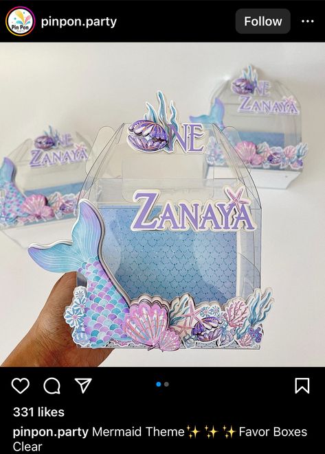 Mermaid Party Boxes, Diy Mermaid Gift Bags, Mermaid Birthday Hampers, Mermaid Souvenir Ideas, Ariel Party Favors, Mermaid Theme Return Gift Ideas, Mermaid Gable Boxes, Mermaid Favor Boxes, Mermaid Chip Bags