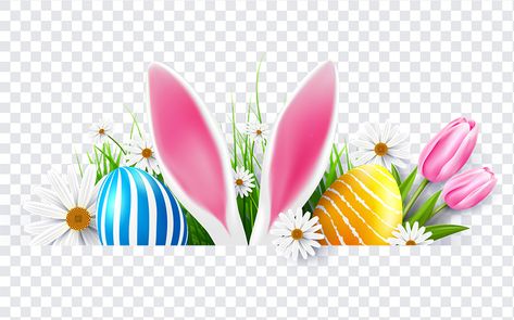 Easter Decoration PNG Easter Graphic Design, Rabbit Png, Crown Png, Sunflower Png, Cute Easter Bunny, Easter Png, Silhouette Png, Easter Decoration, Easter Rabbit