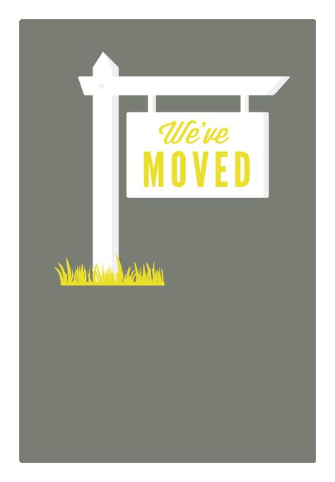 Our New Address - Free Printable Moving Announcement Template | Greetings Island Business Moving Announcement Ideas, Free Printable Business Cards, Moving House Card, Free Invitation Cards, Trading Card Template, New Address Announcement, Change Of Address Cards, Announcement Design, Binder Covers Printable