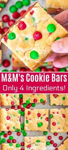 M M Cookie Bars, Microwave Recipe, Christmas Cookie Bars, Cookie Bars Easy, Cookie Brownie Recipe, M M Cookies, Savory Meals, Sugar Cookie Bars, Morning Meditation