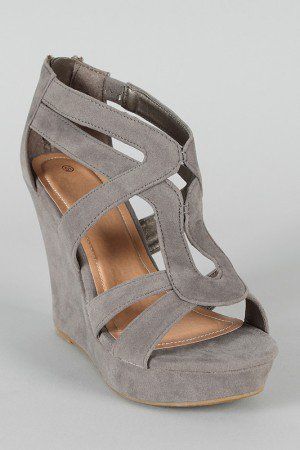 Lindy - Strappy Platform Wedge Grey Wedges, Timberlands, Beauty And Fashion, Heels & Wedges, Shoe Closet, Crazy Shoes, Shoe Obsession, Shoe Lover, Shoe Game