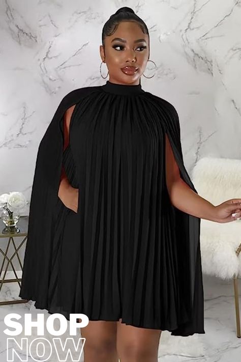 Line Dresses, Plus Size Party Dresses, Formal Cocktail Dress, Dress Classy, Chiffon Fashion, A Line Dresses, Short Dresses Casual, Loose Outfit, Turtle Neck Dress