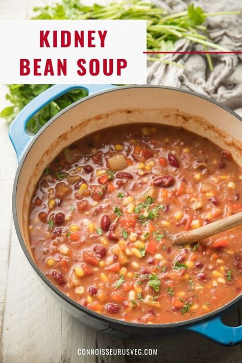 Recipes With Kidney Beans Healthy, Soup With Beans Recipes, Vegan Kidney Bean Recipes, Kidney Bean Recipes, Kidney Bean Soup, Beans Recipe Healthy, Red Beans Recipe, Kidney Bean Salad, Recipes With Kidney Beans