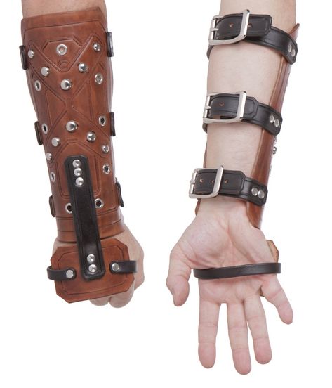 Forearm Guard, Leather Bracers, Arm Guard, Hard Men, Leather Gear, Medieval Clothing, Leather Pieces, Leather Gloves, Adult Costumes