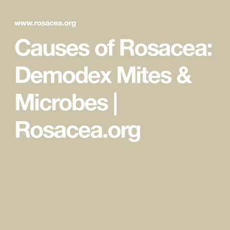 Causes of Rosacea: Demodex Mites & Microbes | Rosacea.org Demodex Mites, Immune Response, Hair Follicle, Dermatology, Facial Skin, Sensitive Skin, Skin Care, Skin, Makeup