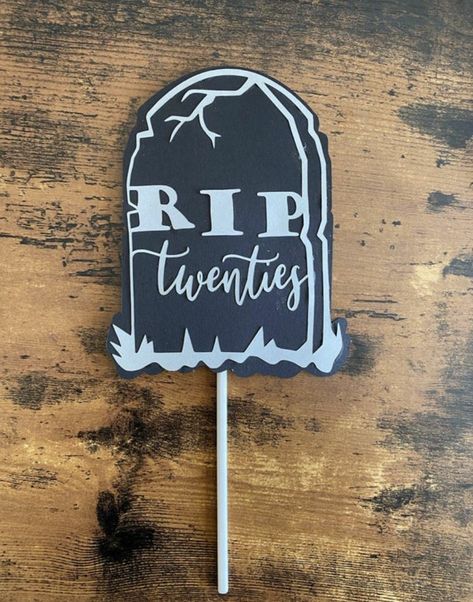 20s Birthday Party, 40th Cake Topper, Emo Birthday, 30th Photoshoot, 27 Birthday Ideas, 20s Party Decorations, Rip 20s, 30th Birthday Quotes, Adult Birthday Party Favors