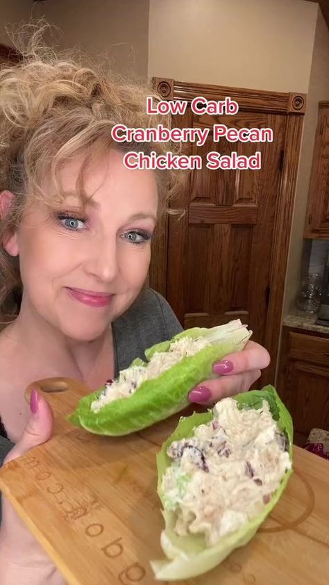 Comment YES if you love Chicken Salad! This Low Carb Cranberry Pecan Chicken Salad is so good!!! Join my Low Carb Group, link in the comments. #lowcarbdiet #lowcarbrecipes #chickensalad #lowcarb | Kate Kelso Higdon | Kate Kelso Higdon · Original audio Cranberry Pecan Chicken Salad, Low Carb Chicken Salad, Cranberry Chicken Salad, Pecan Chicken Salads, Chicken Salad Recipe Easy, Pecan Chicken, Low Carb Diet Recipes, Keto Recipes Dinner, Low Carb Chicken