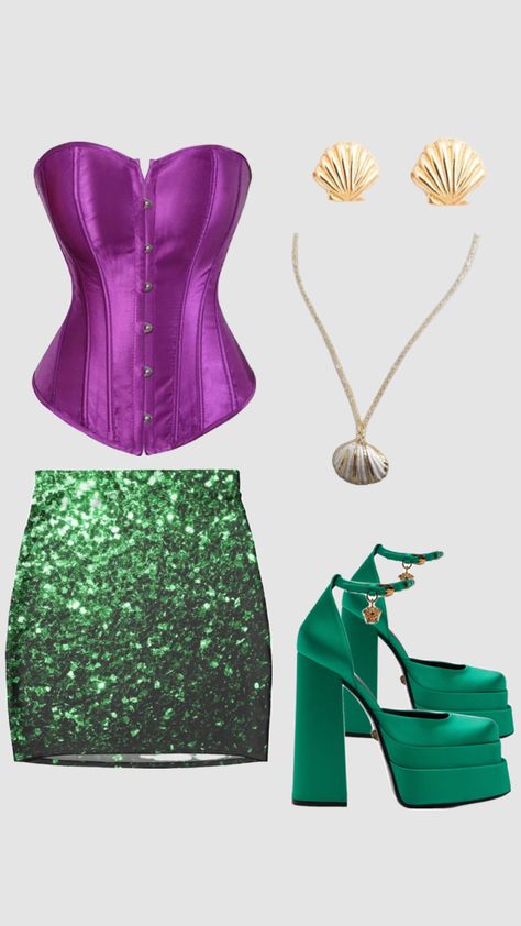 Ariel Outfit Ideas, Aesthetic Costume Ideas, Halloween Aesthetic Costume, Ariel Halloween Costume, Disney Princess Halloween Costumes, Costume Ideas Halloween, Ariel Costumes, Disney Princess Costumes, Princess Halloween Costume