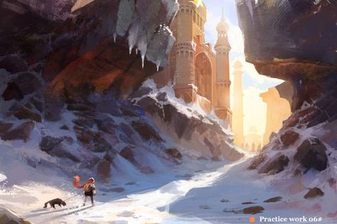 Landscape Concept, Fantasy City, Fantasy Castle, Fantasy Setting, Fantasy Places, Art Et Illustration, High Fantasy, Environment Design, 판타지 아트