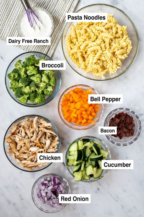 Meal prepping made super easy! This pasta salad in a jar method is a game changer when it comes to meal prepping healthy lunch recipes for the week. And, it’s super nutritious and filling. Today’s recipe is my Chicken Bacon Ranch Pasta Salad, and it is DELICIOUS, gluten free, grain free, and dairy free. #saladjar #mealprep #healthyeating #healthylunch Meal Prep For The Week Pasta, Salad Jars Meal Prep, Salad Prep For The Week, Healthy Lunch Recipies, Meal Prep Pasta Salad, Pasta Salad In A Jar, Pasta Salad Meal Prep, Mediterranean Chicken Pasta, Lunch Recipies