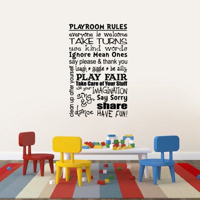 Playroom Quotes, Kids Room Quotes, Playroom Rules, Chiffon Shirts, Say Sorry, Be Silly, Say Please, Outdoor Signage, Everyone Is Welcome