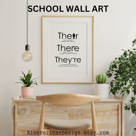 English Class Posters, Classroom Posters High School, English Classroom Posters, Montessori Wall Art, Misused Words, English Posters, Class Poster, School Wall Art, Teacher Gift Tags