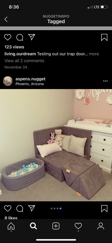 Nugget Crash Pad, Nugget Set Up Ideas, Nugget Lounge Ideas, Nugget Couch Storage Ideas, Nugget With Slide, The Joey Couch, Single Nugget Couch Ideas, Single Play Couch Builds, Nugget Couch After Dark