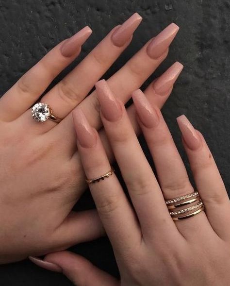 Nails Aesthetic Simple, Nails Coffin Short, Neutral Nails Acrylic, Acrylic Nails Nude, Beige Nails, Nails Aesthetic, Casual Nails, Work Nails, Blush Nails