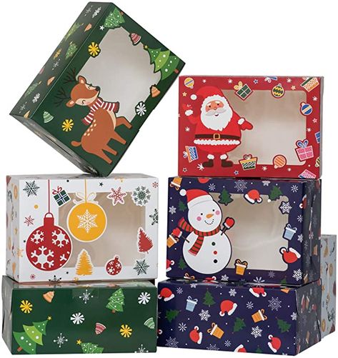 Christmas Cookie Boxes, Cookie Gift Boxes, Christmas Cookies Packaging, Christmas Pastries, Christmas Classroom Door, Christmas Cookies Gift, Cookie Gift Box, Cookie Boxes, Bakery Box