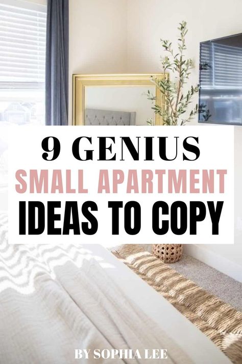 Small Space Apartment Ideas, Small Apartment Ideas, Small Apartment Hacks, Apartment Deco, Small Apartment Bedrooms, Apartment Hacks, Apartment Decorating Living, Studio Apartment Living, Apartment Storage