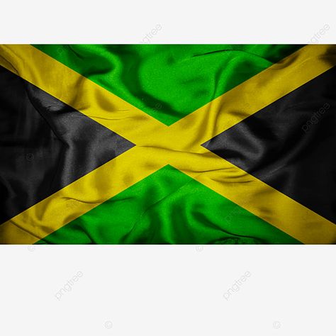 Jamaica Flag, Jamaica, Flag, Tela