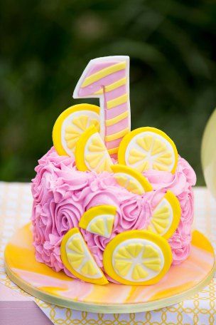 Lemonade Party Decorations, Lemonade Stand Birthday Party, Pink Lemonade Cookies, Lemon Birthday Cakes, Lemonade Stand Birthday, Lemonade Stand Party, Pink Lemonade Cake, Lemon Themed Party, Pink Lemonade Party