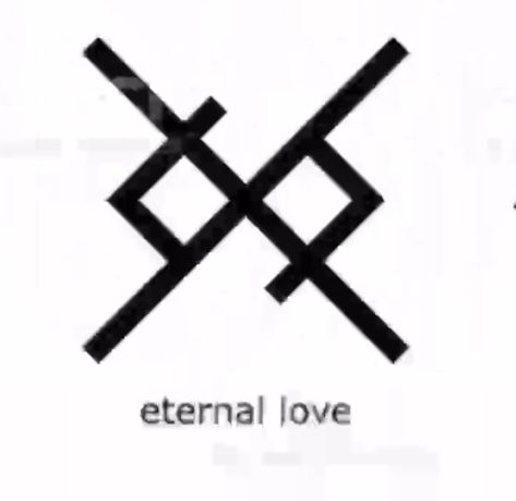 Eternal Tattoo Ideas, Pride Sin Tattoo, Tattoo Symbols For Love, Eternal Love Tattoo Symbols, Viking Marriage Tattoo, Obsession Sigil, Viking Symbol For Love, Promise Tattoo Ideas, Eternal Love Symbol